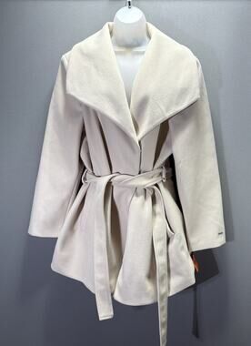 Tahari Ladies' Faux Wool Wrap Coat, nwt xxl Ivory